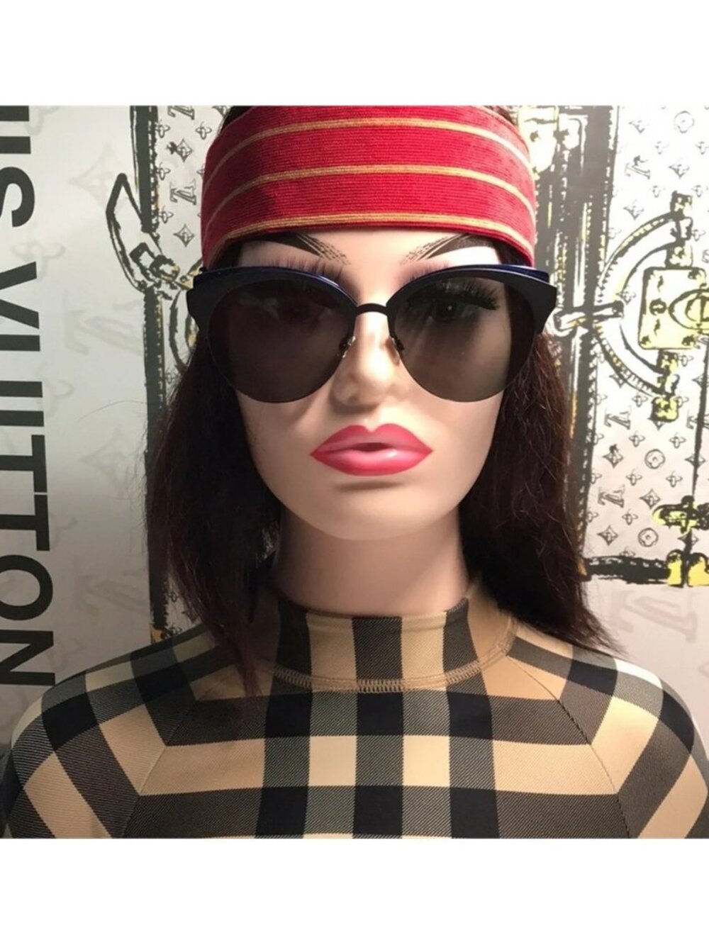 New Authentic CHRISTIAN DIOR Metal DioramaClub Sunglasses – Black & Blue - Picture 8 of 14